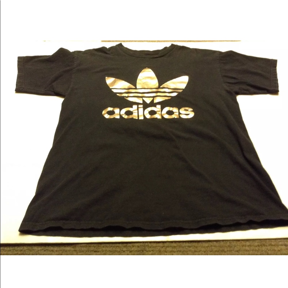 ⚡️Adidas trefoil black/gold t-shirt⚡️